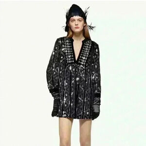 Sequined velvet dress size  Small